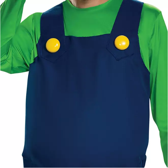 Disguise Luigi Deluxe Halloween Adult Costume (Assorted Sizes)