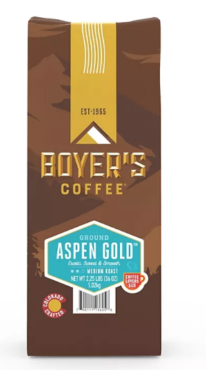 Boyer's Coffee Medium Roast Ground Coffee, Aspen Gold (2.25 lbs.)