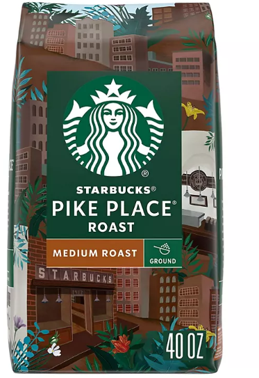 Starbucks Pike Place Medium Roast Ground Coffee (40 oz.)