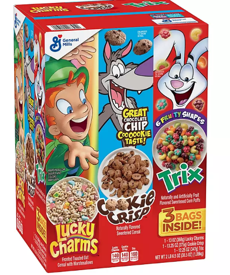 Lucky Charms, Cookie Crisp and Trix Kid Variety Pack (3 pk.)