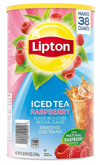 Lipton Sweetened Ice Tea Mix, Raspberry (89.8 oz.)