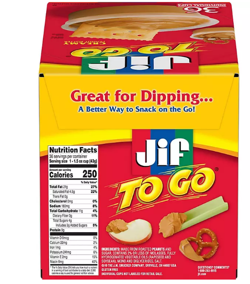 Jif-To-Go Creamy Peanut Butter (36 ct.)