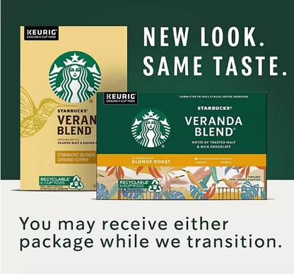 Starbucks Blonde Roast Coffee K-Cups , Veranda Blend (72 ct.)