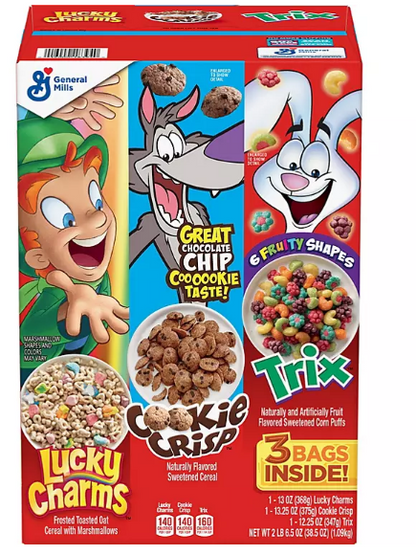 Lucky Charms, Cookie Crisp and Trix Kid Variety Pack (3 pk.)