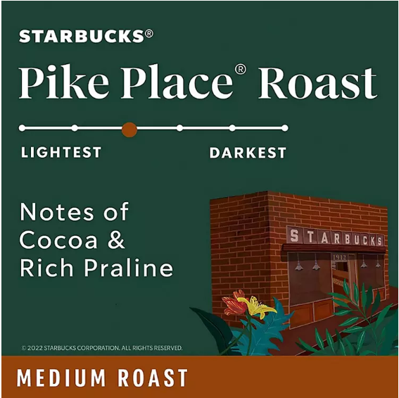 Starbucks Pike Place Medium Roast Ground Coffee (40 oz.)