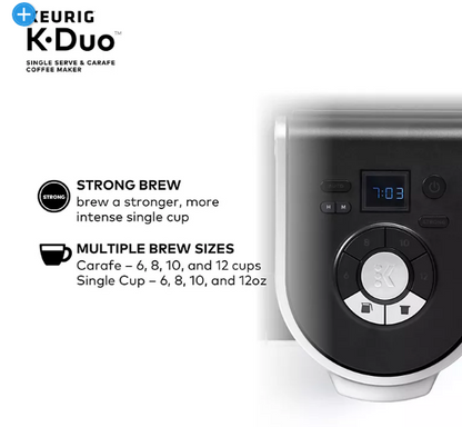 Keurig K-Duo Single Serve and Carafe Coffee Maker with Removable Reservoir