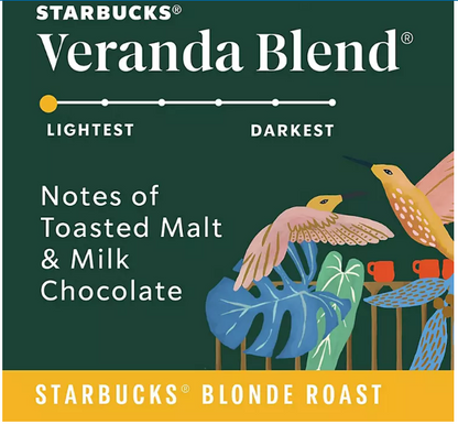 Starbucks Blonde Roast Coffee K-Cups , Veranda Blend (72 ct.)