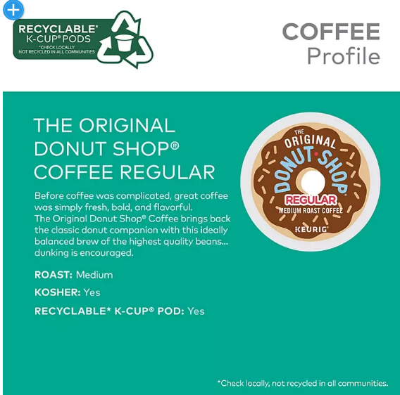 The Original Donut Shop Regular Keurig K-Cup Pods (100 ct.)