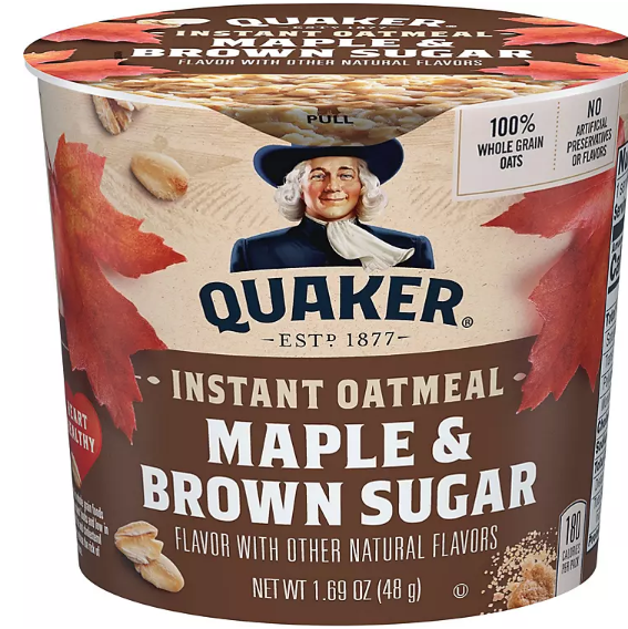 Quaker Instant Oatmeal Express Cups, Variety Pack (1.68 oz., 12 pk.)