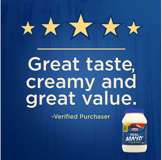 Kraft Real Mayo Creamy and Smooth Mayo (30 oz., 2 pk.)