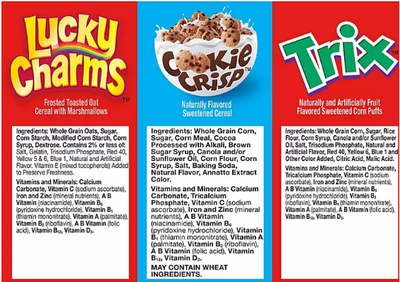 Lucky Charms, Cookie Crisp and Trix Kid Variety Pack (3 pk.)