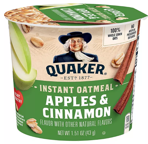 Quaker Instant Oatmeal Express Cups, Variety Pack (1.68 oz., 12 pk.)