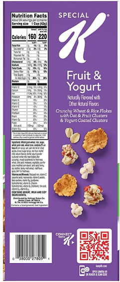 Kellogg's Special K Breakfast Cereal, Fruit and Yogurt (2 pk.)