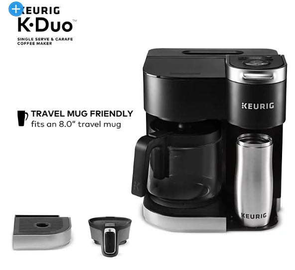 Keurig K-Duo Single Serve and Carafe Coffee Maker with Removable Reservoir