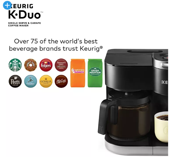 Keurig K-Duo Single Serve and Carafe Coffee Maker with Removable Reservoir