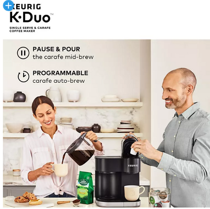 Keurig K-Duo Single Serve and Carafe Coffee Maker with Removable Reservoir