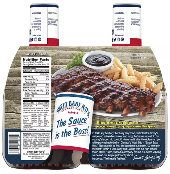 Sweet Baby Ray's Barbecue Sauce (40 oz., 2 pk.)