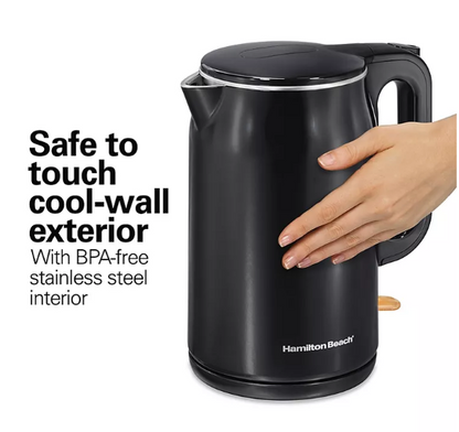 Hamilton Beach Cool-Touch Kettle, 1.6 Liter Capacity