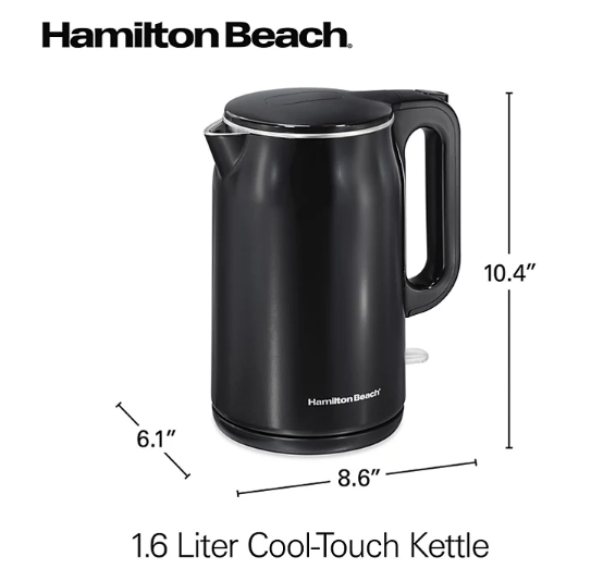 Hamilton Beach Cool-Touch Kettle, 1.6 Liter Capacity