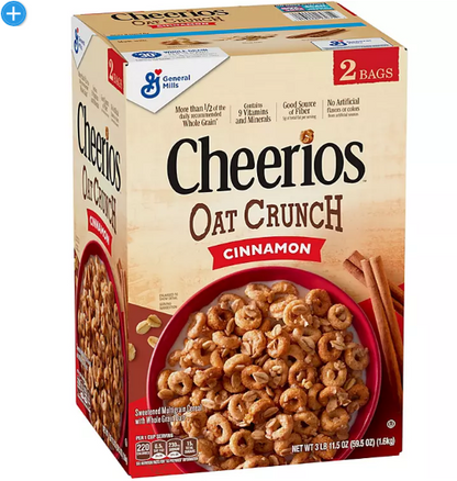 Cheerios Oat Crunch, Cinnamon (59.5 oz.)