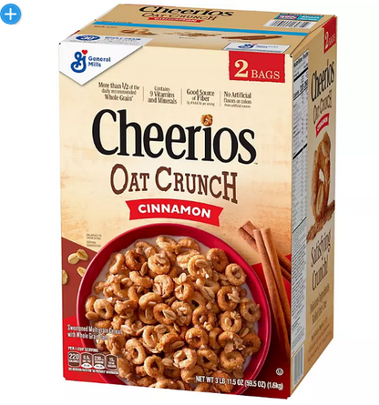 Cheerios Oat Crunch, Cinnamon (59.5 oz.)