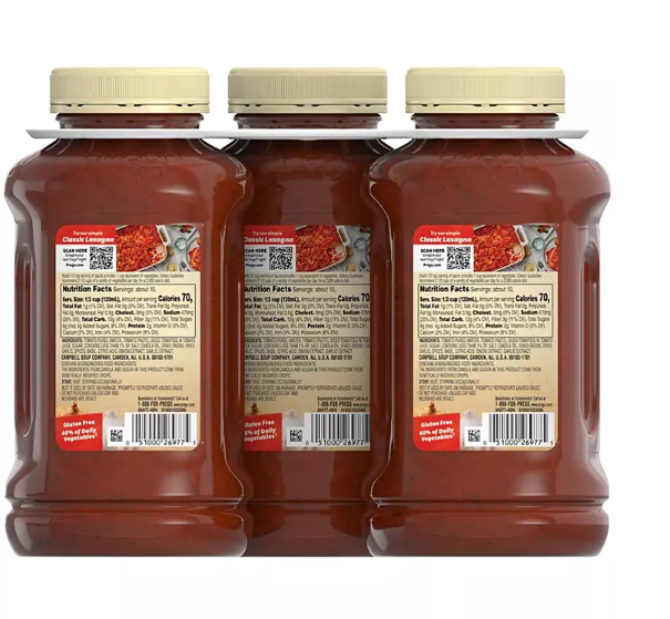 Prego Traditional Italian Sauce (45 oz., 3 pk.)