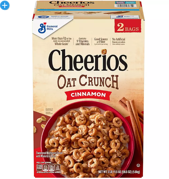 Cheerios Oat Crunch, Cinnamon (59.5 oz.)