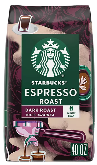 Starbucks Whole Bean Coffee, Espresso Roast Dark (40 oz.)