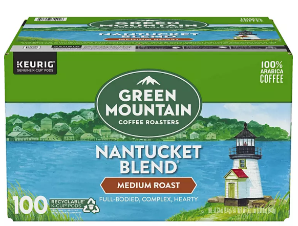 Green Mountain Coffee Roasters Nantucket Blend Keurig K-Cup Pods (100 ct.)