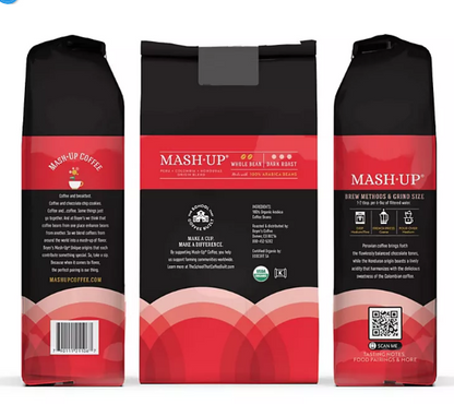 Mash-Up Organic Whole Bean Coffee, Dark Roast (30 oz.)