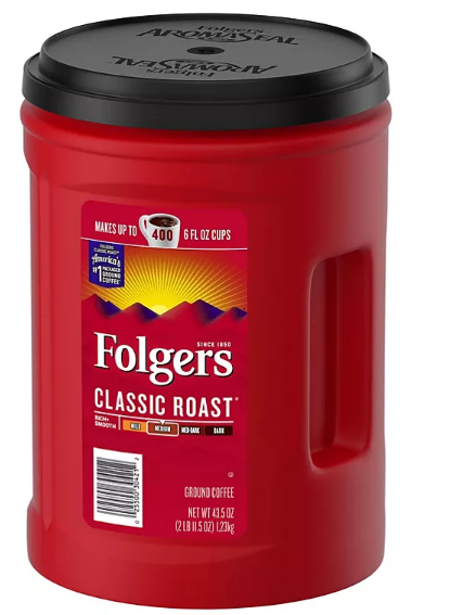 Folgers Classic Roast Ground Coffee (43.5 oz.)