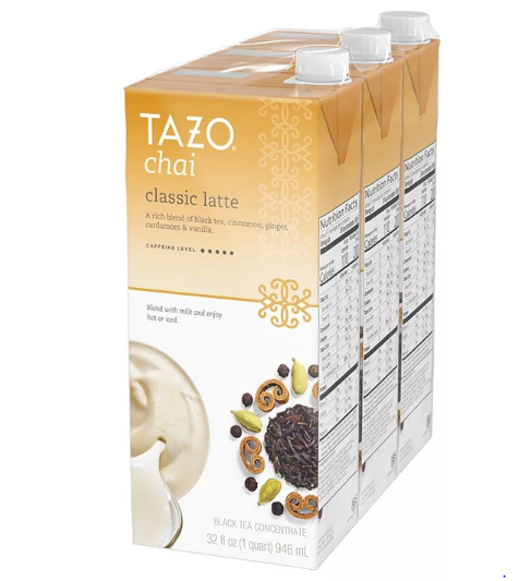 Tazo Chai Latte Concentrate Black Tea (32 oz., 3 pk.)