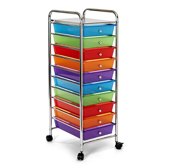 Seville Classics 10 Drawer Cart (Multiple Colors)