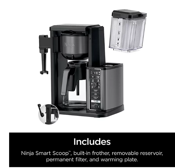 Ninja Specialty Coffee Maker with Fold-Away Frother and Glass Carafe CM405A