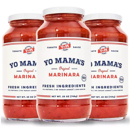 Yo Mama's Foods Low-Sodium Marinara Pasta Sauce (25 oz., 3 pk.)